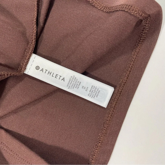 Athleta All Around Ruched Top Long Sleeve Brown - Picture 5 of 9